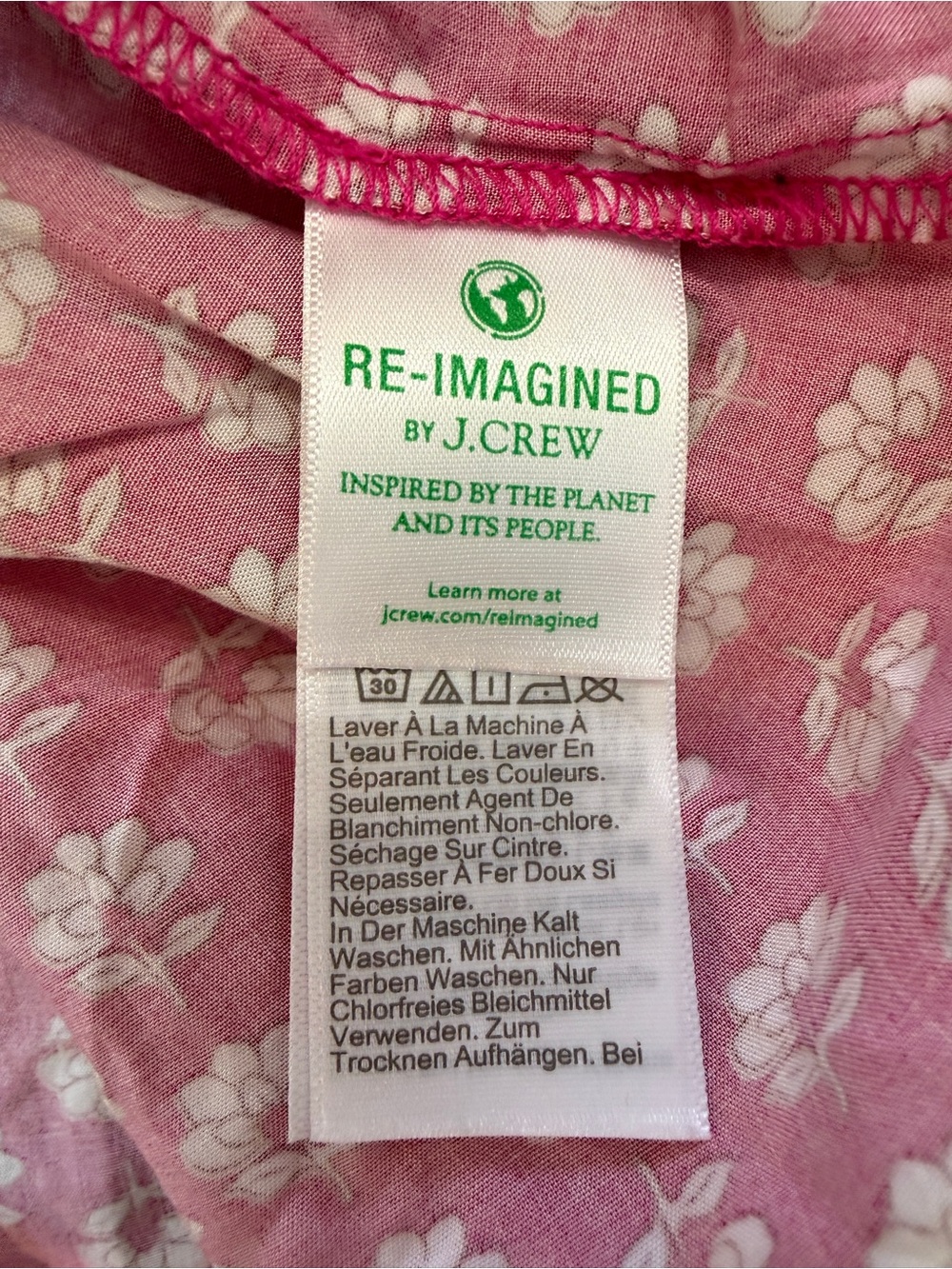 J. Crew Re-Imagined Pink Floral V-Neck Sleeveless Midi Dress 25488 - Picture 9 of 11